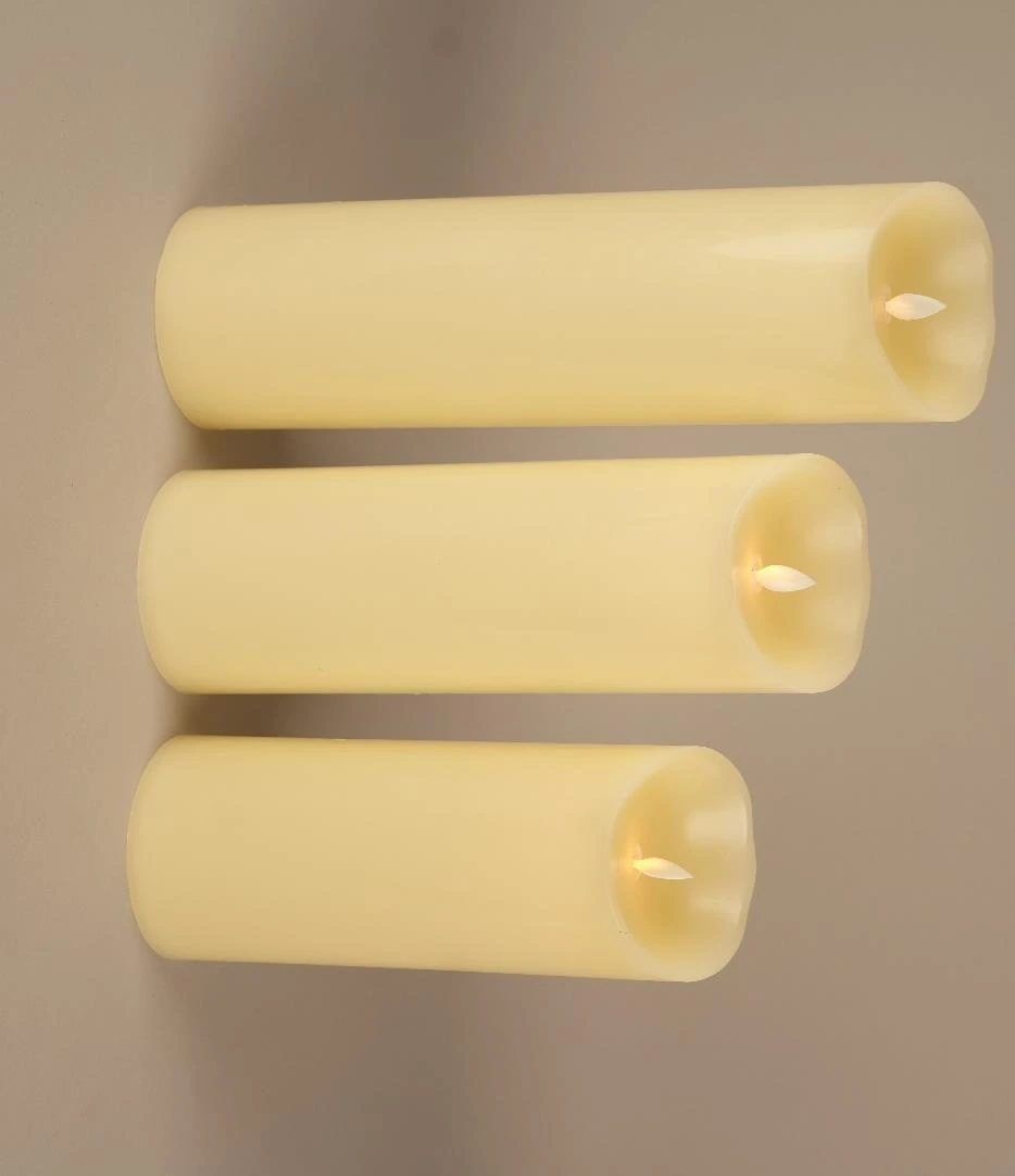 Led Candle Pv Round 10*35Cm Big